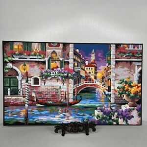 "Isn't it romantic?" Paint by Numbers Finished Advanced‎ Acrylic Painting Venice